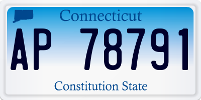 CT license plate AP78791