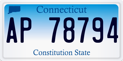 CT license plate AP78794