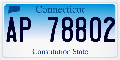 CT license plate AP78802