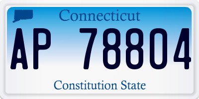 CT license plate AP78804