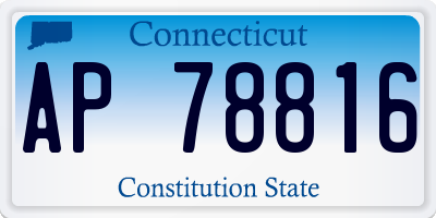 CT license plate AP78816
