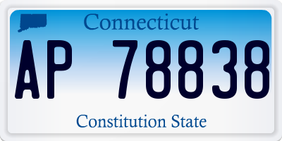 CT license plate AP78838