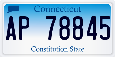 CT license plate AP78845
