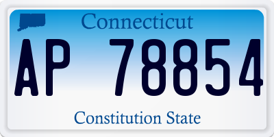 CT license plate AP78854