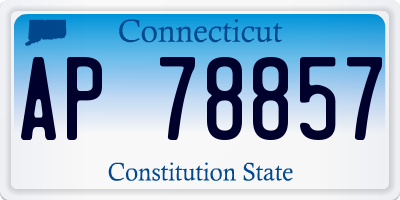 CT license plate AP78857