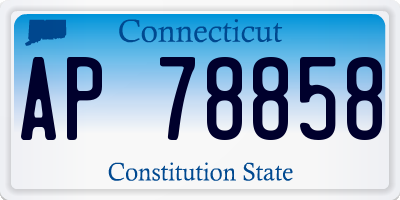 CT license plate AP78858