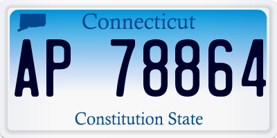 CT license plate AP78864