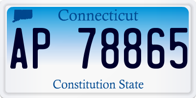 CT license plate AP78865