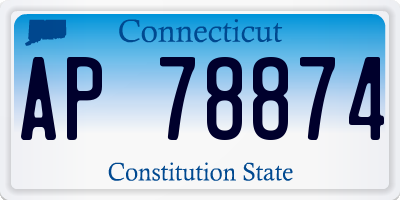 CT license plate AP78874