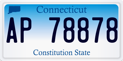 CT license plate AP78878