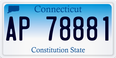 CT license plate AP78881