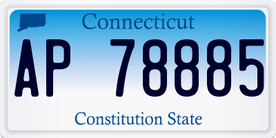 CT license plate AP78885