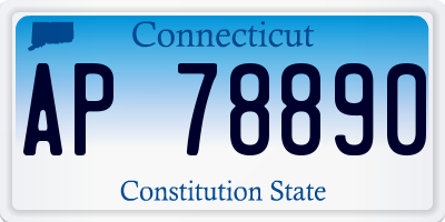CT license plate AP78890