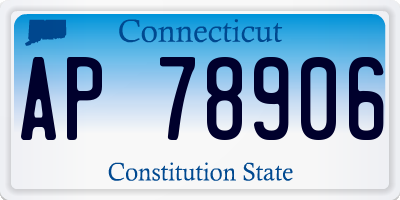 CT license plate AP78906