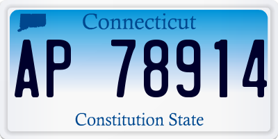 CT license plate AP78914