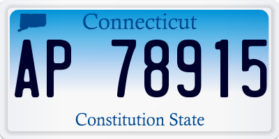 CT license plate AP78915