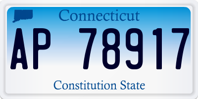 CT license plate AP78917