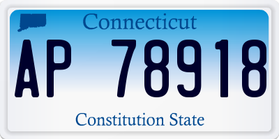 CT license plate AP78918