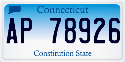 CT license plate AP78926