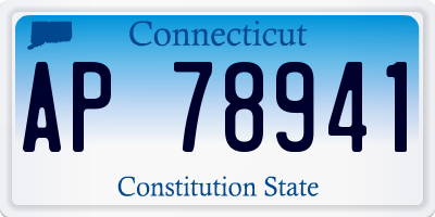 CT license plate AP78941