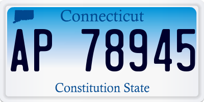 CT license plate AP78945
