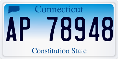 CT license plate AP78948