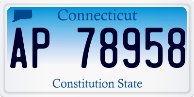 CT license plate AP78958