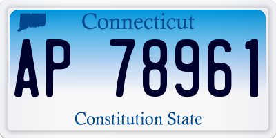 CT license plate AP78961