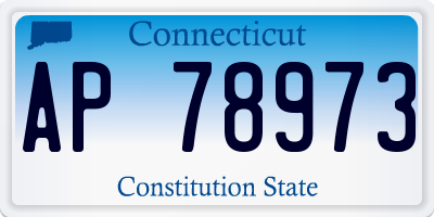 CT license plate AP78973