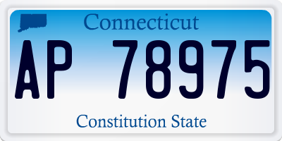 CT license plate AP78975