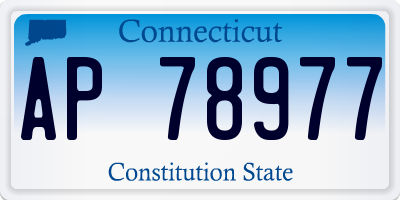 CT license plate AP78977