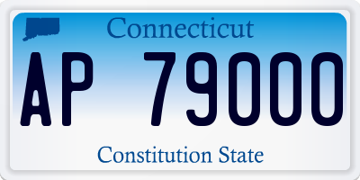 CT license plate AP79000
