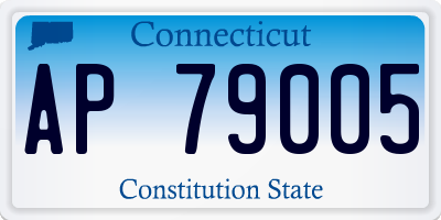 CT license plate AP79005