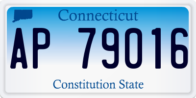 CT license plate AP79016