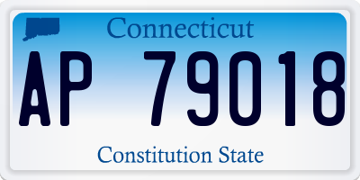 CT license plate AP79018