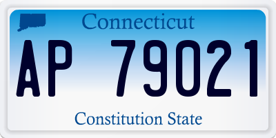 CT license plate AP79021