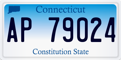 CT license plate AP79024