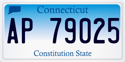 CT license plate AP79025