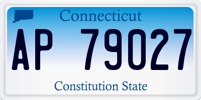 CT license plate AP79027