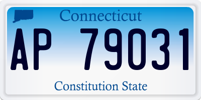 CT license plate AP79031