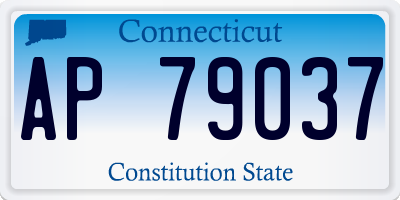 CT license plate AP79037