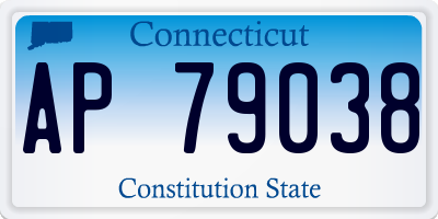 CT license plate AP79038