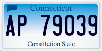 CT license plate AP79039