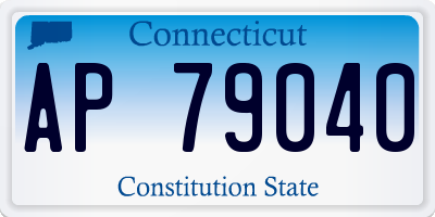 CT license plate AP79040