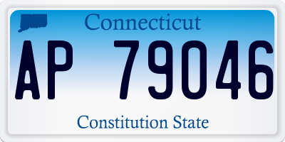 CT license plate AP79046
