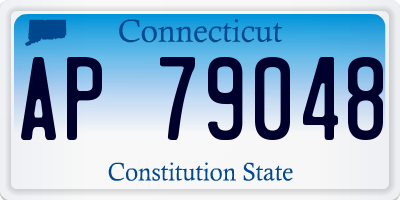CT license plate AP79048