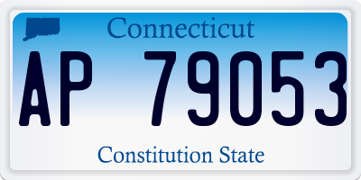 CT license plate AP79053