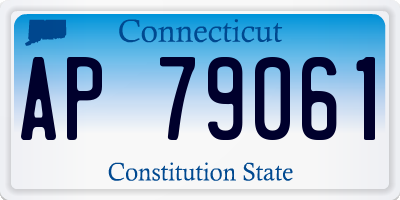 CT license plate AP79061