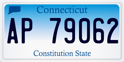 CT license plate AP79062
