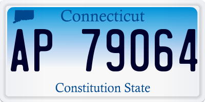 CT license plate AP79064